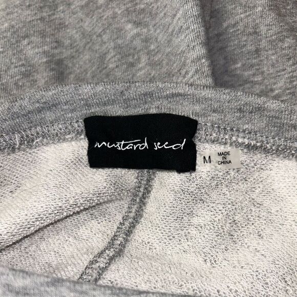 Mustard Seed Lagenlook Sweatshirt Dress Mixed Media Tiered Sleeves Size Medium - Picture 5 of 6